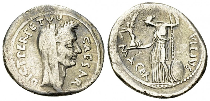 C. Iulius Caesar with P. Sepullius Macer AR Denarius, 44 BC 

C. Julius Caesar...