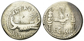 Marcus Antonius AR Denarius, LEG XII, 31/31 BC