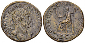 Hadrianus AE Sestertius, Jupiter reverse