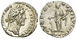 Antoninus Pius AR Denarius, Fortuna reverse