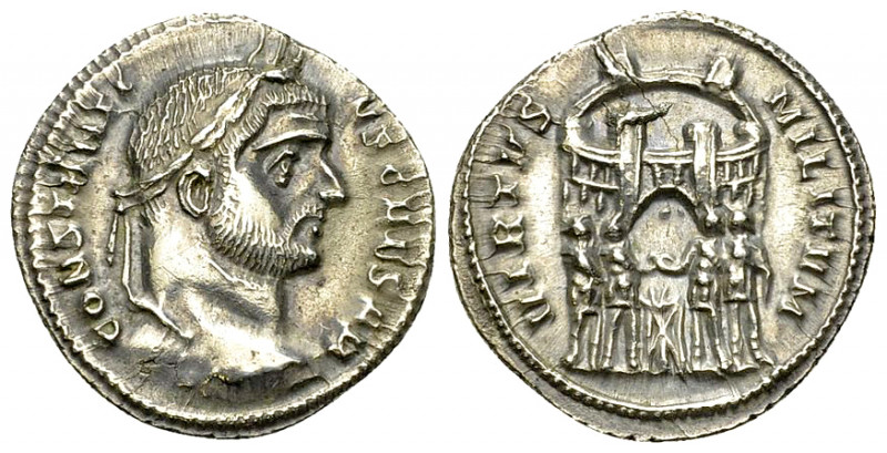 Constantius I Argenteus, Ticinum 

Constantius I as Caesar (293-305 AD). Argen...