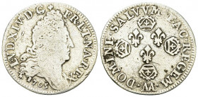 Louis XIV, AR 10 Sols 1705 AA, Metz
