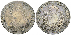 Louis XVI, AR Ecu 1778 Q, Perpignan