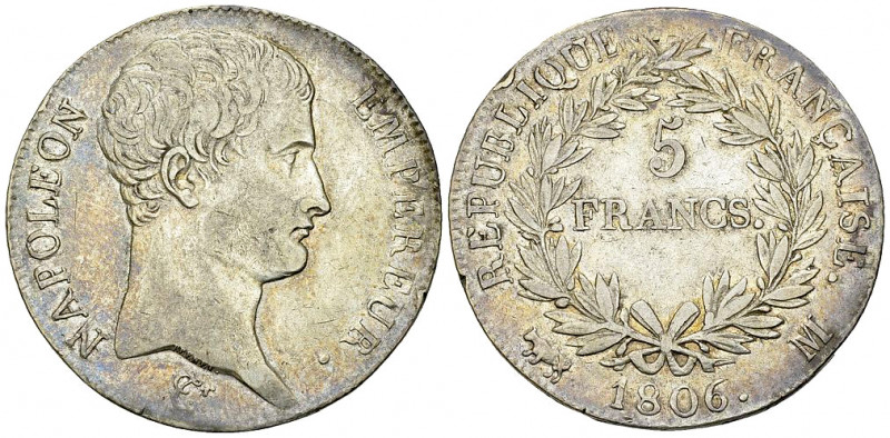 Napoléon I, AR 5 Francs 1806 M, Toulouse 

France, Premier Empire. Napoléon. A...