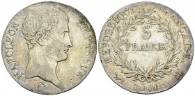 Napoléon I, AR 5 Francs 1806 M, Toulouse