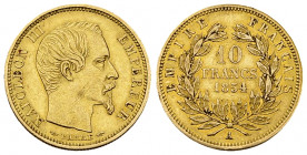 Napoléon III, AV 10 Francs 1854 A, petit module