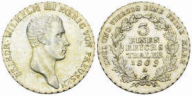 Friedrich Wilhelm III, AR 1/3 Taler 1809 A