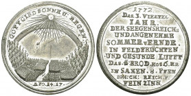 Sachsen, Zinnmedaille 1772, Hungersnot