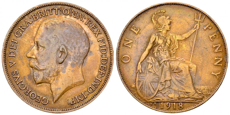 George V Penny 1918 KN 

Great Britain. George V. Penny 1918 KN (King’s Norton...