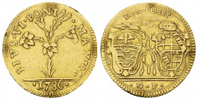 Pius VI, AV 1/2 Doppia 1786, Bologna