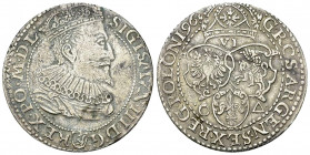 Sigismund III Vasa AR 6 Gröscher 1596, Marienburg