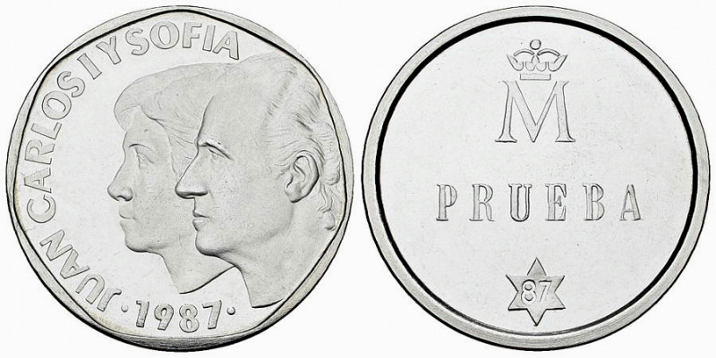 Spain Stainless steel 500 Pesetas 1987, Trial strike 

Spain. Stainless steel ...