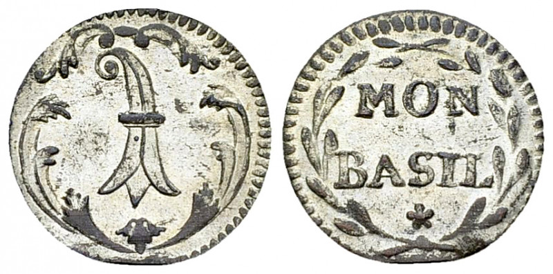Basel, BI Rappen o.J. 

Schweiz. Basel, Stadt. BI Rappen o.J. (18. Jhd.) (0.50...