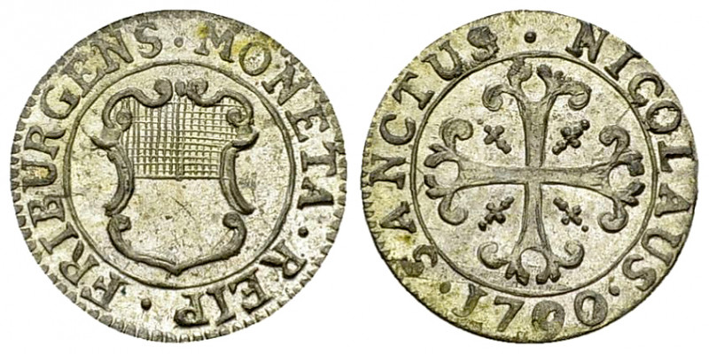 Freiburg, BI Vierer 1790 

Schweiz, Freiburg /Fribourg. BI Vierer 1790 (15 mm,...
