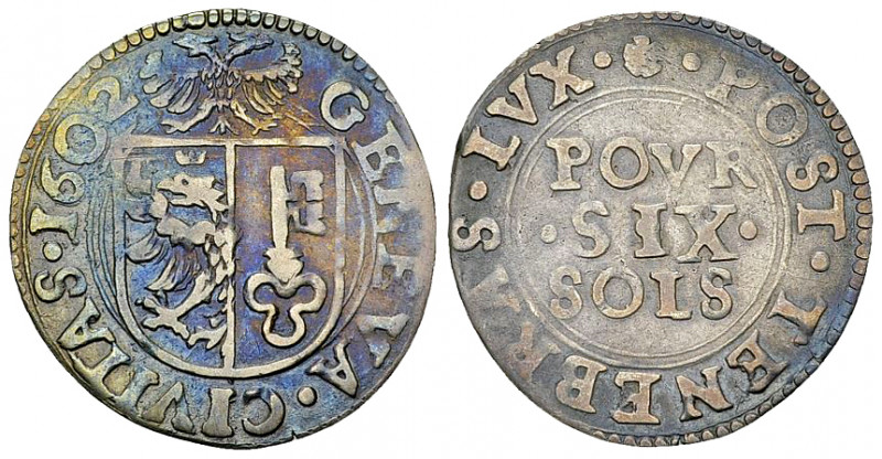 Genf, AR 6 Sols 1602, Escalade 

Schweiz, Genf /Genève. AR 6 Sols 1602 (22 mm,...