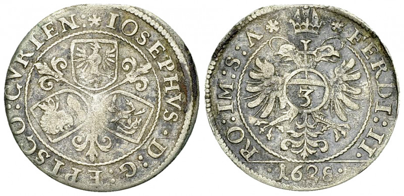 Chur, Bistum, AR Groschen 1628, selten 

Schweiz, Graubünden. Bistum Chur. Jos...