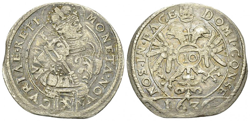 Chur, Stadt, AR 10 Kreuzer 1636 

Schweiz, Graubünden. Chur, Stadt. AR 10 Kreu...