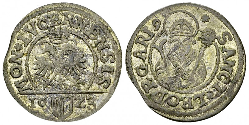 Luzern, BI Schilling 1623 

Schweiz, Luzern. BI Schilling 1623 (21 mm, 1.61 g)...