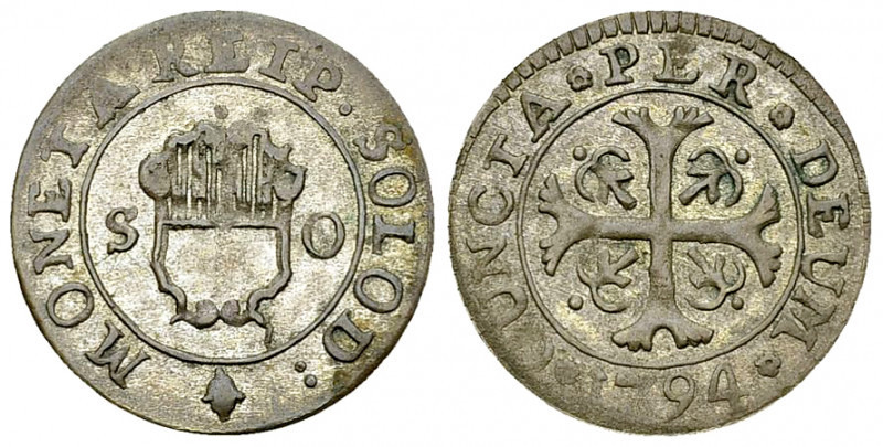 Solothurn, BI Kreuzer 1794 

Schweiz, Solothurn. BI Kreuzer 1794 (18 mm, 1.02 ...