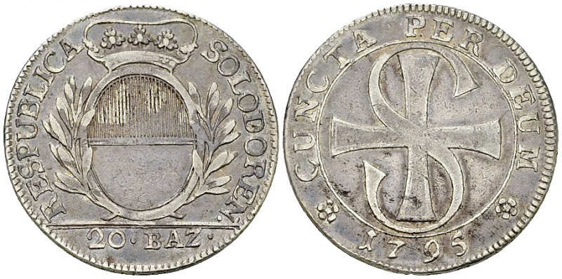 Solothurn, AR 20 Batzen 1795 

Solothurn, Stadt. AR 20 Batzen 1795 (33 mm, 15....