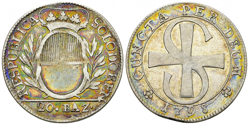 Solothurn, AR 20 Batzen 1798 

Schweiz. Solothurn. AR 20 Batzen 1798 (14.80 g)...
