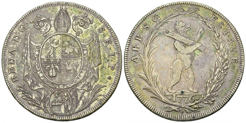 St. Gallen, Abtei, AR Taler 1776 

Schweiz. St. Gallen, Abtei. Beda Angehrn vo...