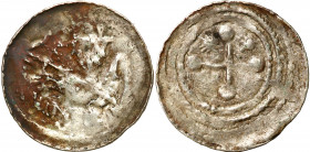 Medieval coins
POLSKA / POLAND / POLEN / SCHLESIEN / GERMANY

Bolesław III Krzywousty (1107-1138). Denar 

Aw.: Rycerz przebijający włócznią smok...