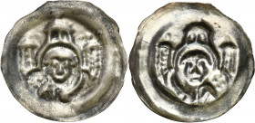 Medieval coins
POLSKA / POLAND / POLEN / SCHLESIEN / GERMANY

Leszek Biały. Brakteat - św. Szczepan – RARITY 

Aw.: Popiersie św. Szczepana z atr...