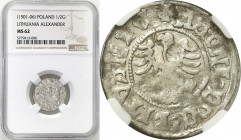 Medieval coins
POLSKA / POLAND / POLEN / SCHLESIEN / GERMANY

Alexander Jagiellończyk. Half Grosz (Groschen) litewski bez daty, Vilnius / Lithuania...