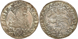 Sigismund II August
POLSKA/ POLAND/ POLEN / POLOGNE / POLSKO

Zygmunt II August. Grosz (Groschen) na stopę polską, 1566, Tykocin 

Końcówki napis...