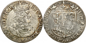 John II Casimir 
POLSKA/ POLAND/ POLEN / POLOGNE / POLSKO

Jan II Kazimierz. Ort (18 groszy) 1658 TLB, Krakow (Cracow) 

Aw.: Popiersie króla w p...