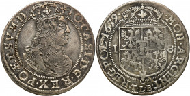 John II Casimir 
POLSKA/ POLAND/ POLEN / POLOGNE / POLSKO

Jan Kazimierz. Ort (18 groszy) 1659 TLB, Krakow (Cracow) - końcówka M D 

Aw.: Popiers...