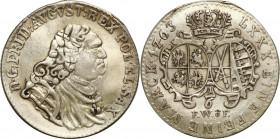 Augustus III the Sas 
POLSKA / POLAND / POLEN / SACHSEN / SAXONY / FRIEDRICH AUGUST II / DRESDEN / LEIPZIG

August III Sas. PROBA/PATTERN pure silv...