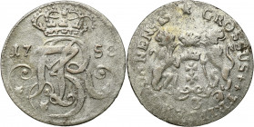 Augustus III the Sas 
POLSKA / POLAND / POLEN / SACHSEN / SAXONY / FRIEDRICH AUGUST II / DRESDEN / LEIPZIG

August III Sas. Trojak 1758, Gdansk / D...