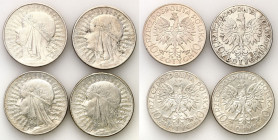 Poland II Republic
POLSKA / POLAND / POLEN / POLOGNE / POLSKO

II RP. 10 zlotych 1932, 1933 głowa kobiety, group 4 coins 

Obiegowe egzemplarze.&...