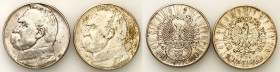 Poland II Republic
POLSKA / POLAND / POLEN / POLOGNE / POLSKO

II RP. 10 zlotych 1934 Piłsudski Orzeł urzędowy i strzelecki, group 2 coins 

Dwa ...