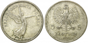 Poland II Republic
POLSKA / POLAND / POLEN / POLOGNE / POLSKO

II RP. 5 zlotych 1928 Nike ze znakiem mennicy 

Zielonkawa patyna. Naturalne ślady...