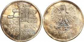 Poland II Republic
POLSKA / POLAND / POLEN / POLOGNE / POLSKO

II RP. 5 zlotych 1930 Sztandar - BEAUTIFUL 

Menniczy egzemplarz. Bardzo świeży st...