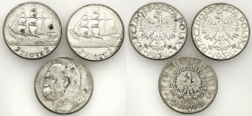 Poland II Republic
POLSKA / POLAND / POLEN / POLOGNE / POLSKO

II RP. 2 zlote 1934-1936 Piłsudski 1934 + Żaglowiec 1936, group 3 coins 

Monety w...