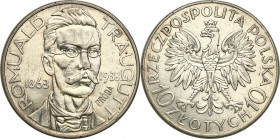 Probe coins of the Second Polish Republic
POLSKA / POLAND / POLEN / PATTERNPRL. PROBE / SPECIMEN

PROBA / PATTERN. 10 zlotych 1933 Romuald Traugutt...