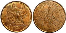 Probe coins of the Second Polish Republic
POLSKA / POLAND / POLEN / PATTERNPRL. PROBE / SPECIMEN

PROBA / PATTERN. TOMBAK Konstytucja 5 zlotych 192...