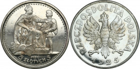 Probe coins of the Second Polish Republic
POLSKA / POLAND / POLEN / PATTERNPRL. PROBE / SPECIMEN

PROBA / PATTERN. 5 zlotych 1925 Konstytucja - PRO...