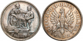 Probe coins of the Second Polish Republic
POLSKA / POLAND / POLEN / PATTERNPRL. PROBE / SPECIMEN

Konstytucja 5 zlotych 1925 - monogramy SW i WG - ...