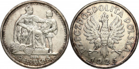 Probe coins of the Second Polish Republic
POLSKA / POLAND / POLEN / PATTERNPRL. PROBE / SPECIMEN

Konstytucja 5 zlotych 1925 - 81 perełek - BEAUTIF...
