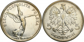 Probe coins of the Second Polish Republic
POLSKA / POLAND / POLEN / PATTERNPRL. PROBE / SPECIMEN

PROBA / PATTERN. Nike 5 zlotych 1927 - brak napis...