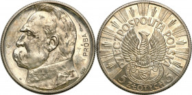 Probe coins of the Second Polish Republic
POLSKA / POLAND / POLEN / PATTERNPRL. PROBE / SPECIMEN

PROBA / PATTERN. Piłsudski 5 zlotych 1934, orzeł ...