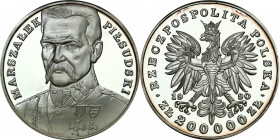 Polish collector coins after 1990
POLSKA / POLAND / POLEN / POLOGNE / POLSKO

III RP. 200.000 zlotych 1990 J. Piłsudski Duży Tryptyk 

Moneta o w...