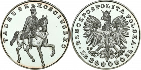 Polish collector coins after 1990
POLSKA / POLAND / POLEN / POLOGNE / POLSKO

III RP. 200.000 zlotych 1990 T. Kościuszko Duży Tryptyk 

Moneta o ...