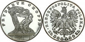 Polish collector coins after 1990
POLSKA / POLAND / POLEN / POLOGNE / POLSKO

III RP. 200.000 zlotych 1990 F. Chopin Duży Tryptyk 

Moneta o wadz...