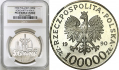 Polish collector coins after 1990
POLSKA / POLAND / POLEN / POLOGNE / POLSKO

III RP. PROBA / PATTERN srebro 100.000 zlotych 1990 Solidarność PROOF...